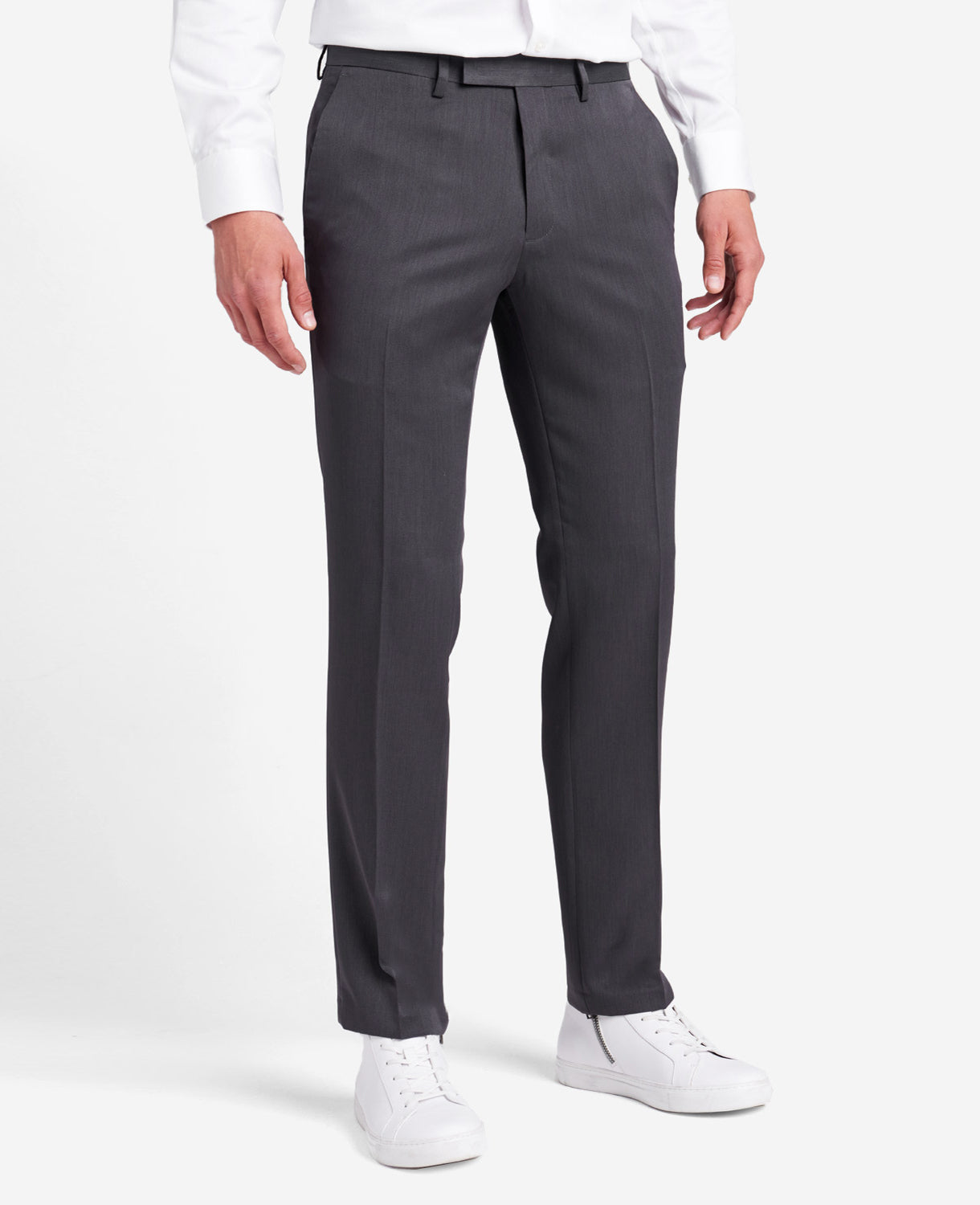 Kenneth Cole Reaction Clothing Urban Heather Slim-Fit Dress Pant pantaloni grigi slim
