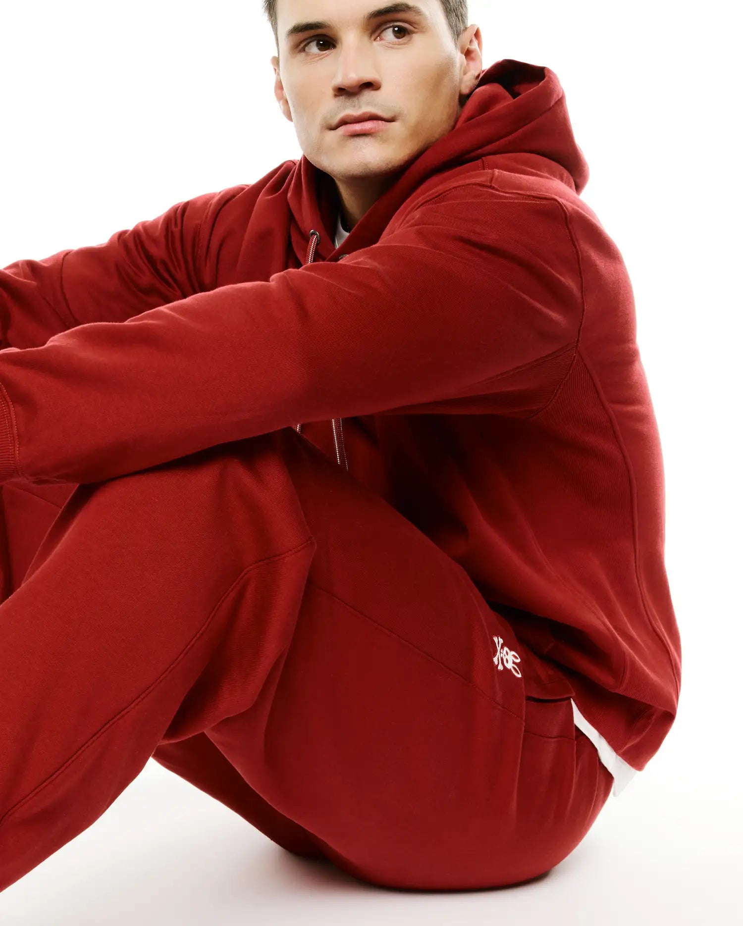Psycho Bunny Men's Pants Terrence Brushed Fleece Jogger MB0800092 jogger rosso