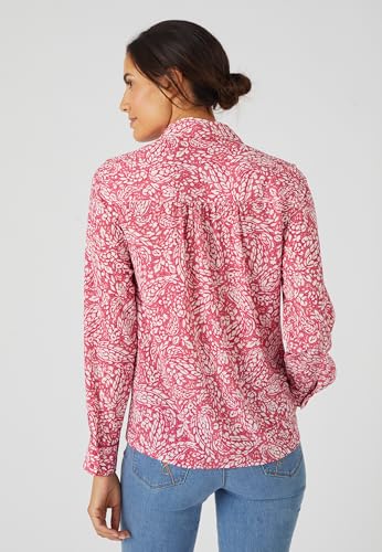 Damart Prêt-à-porter Camicetta Crepe Strutturata donna stampa fogliame