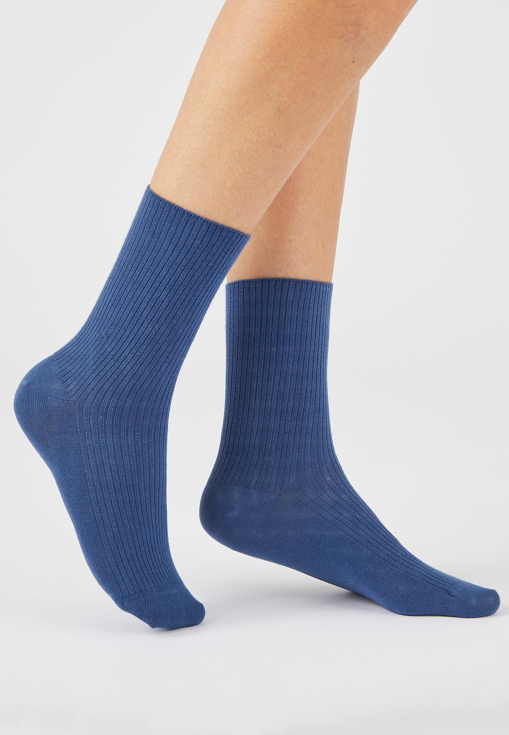 Damart Biancheria intima calze a costine 2 paia bordo comfort cotone biologico