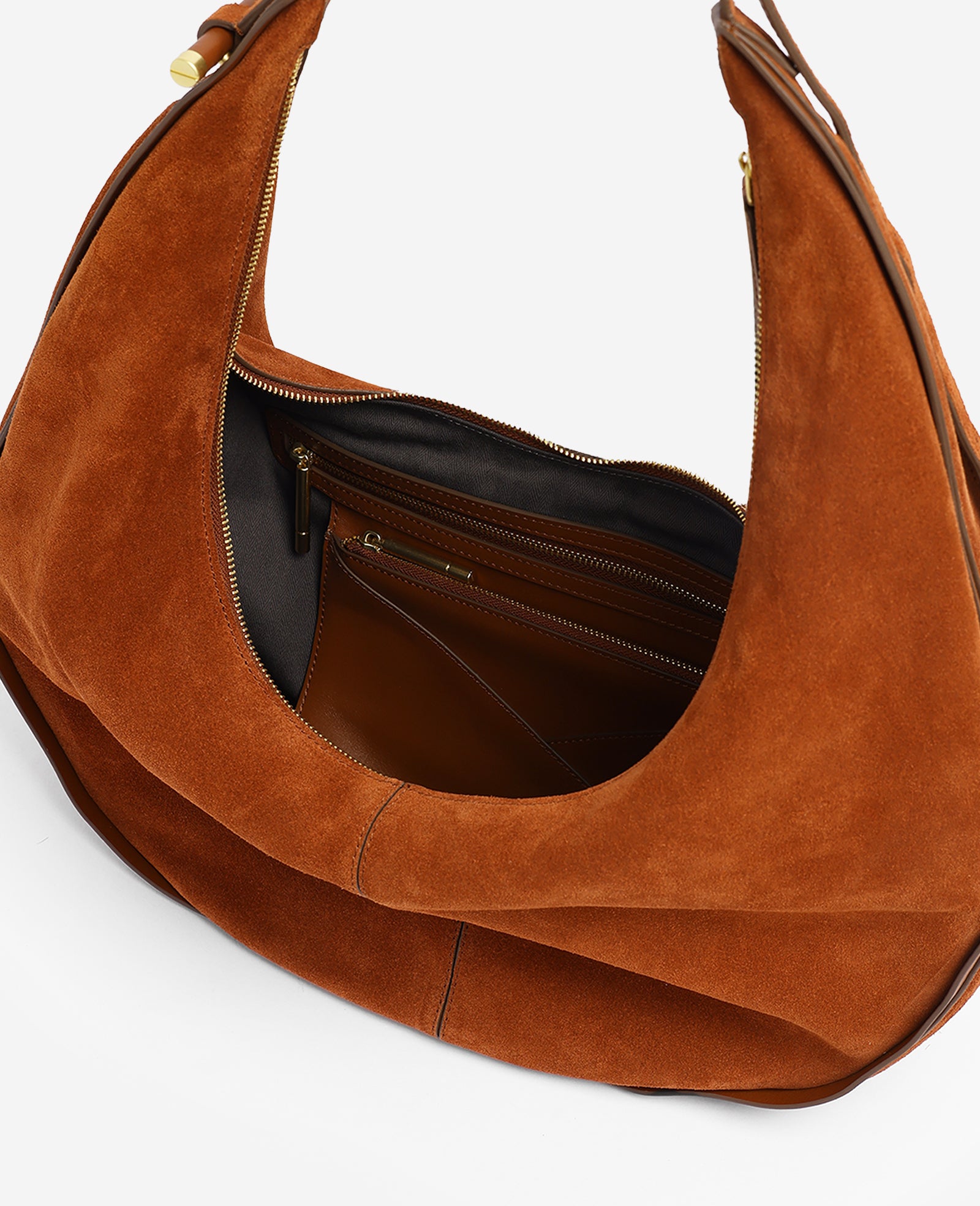 Kenneth Cole Reaction Bags Highline Large Banana Hobo borsa color sella in pelle