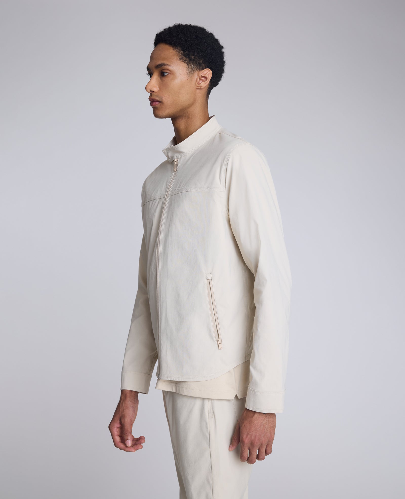 Kenneth Cole Reaction Simplified Utility Jacket giacca uomo offwhite leggera impermeabile S-XXL