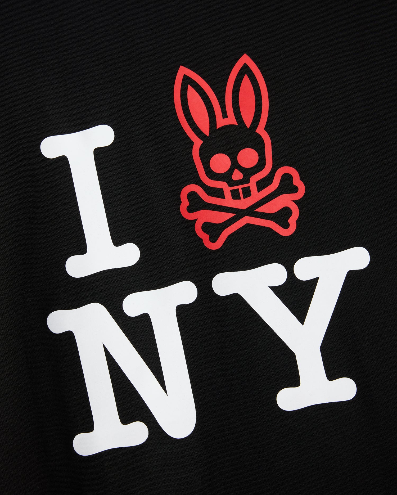 Psycho Bunny Men's Tees New York Tee B6U554W1PC T-shirt nera in cotone Pima
