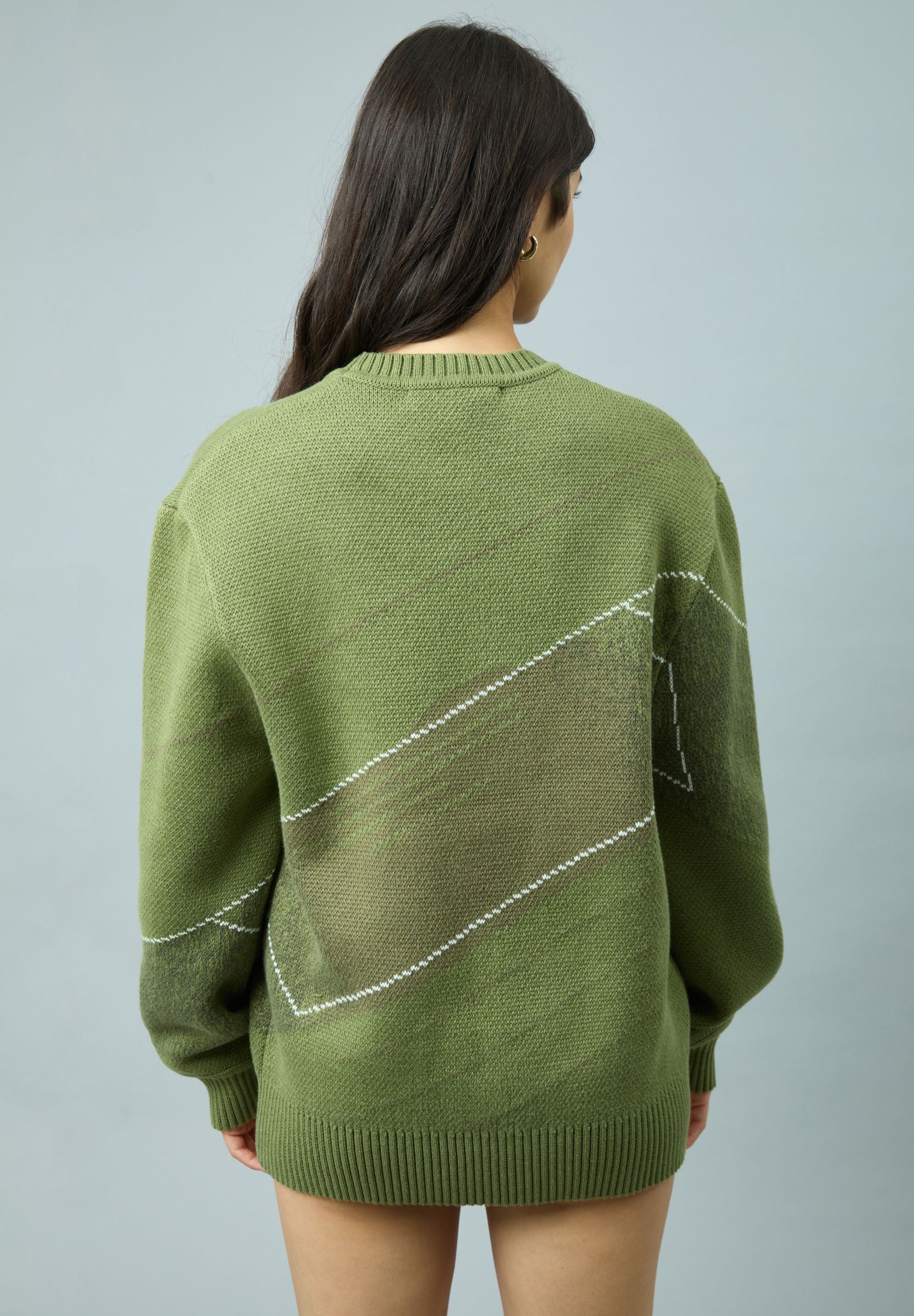 House Of Sunny Women's Knitwear Match of the Day 2.0 maglione jacquard verde