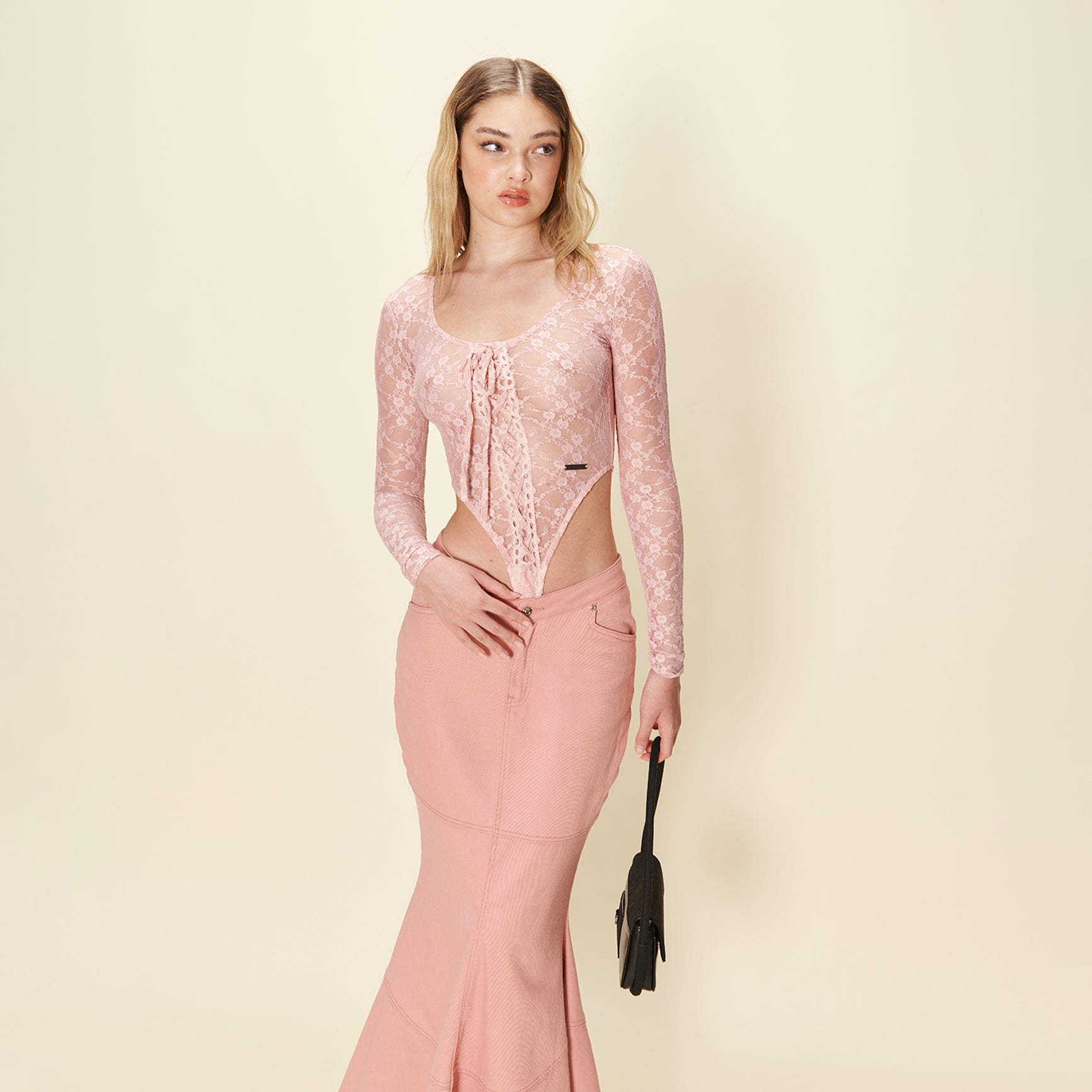 House Of Sunny Womens Tops LOVE LACE BODY body in pizzo taglie UK 6-18