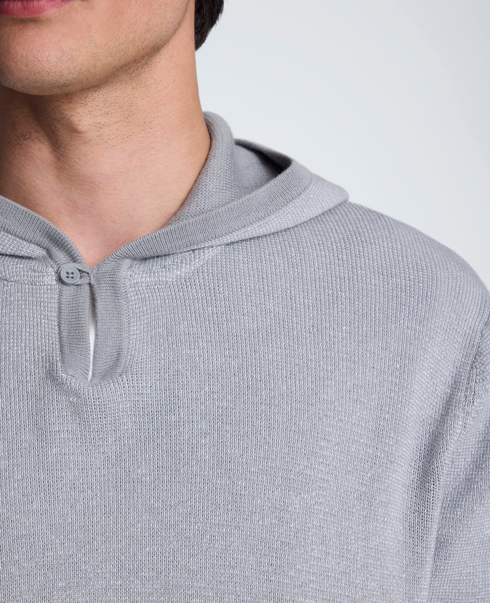 Kenneth Cole Reaction Clothing Sweater Hoodie felpa grigio bianco S