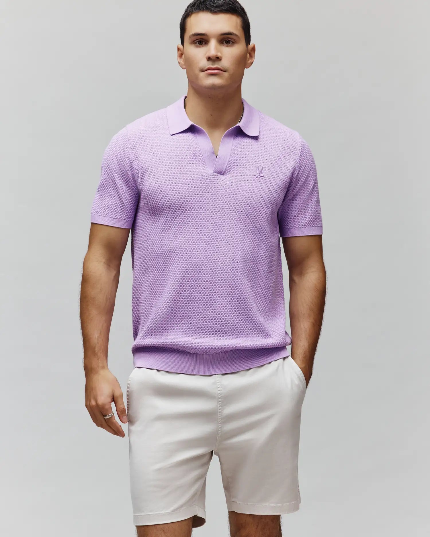 Psycho Bunny Men's Polos MENS DEVON KNIT POLO MT0100169 polo 507 Lavendula XXS-XXXL cotone