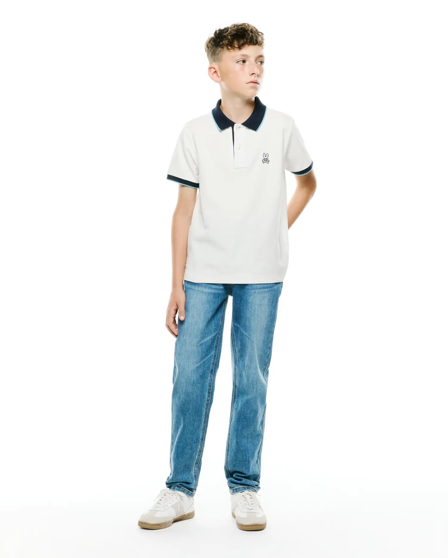 Psycho Bunny Kids Polo Shirts Kids' Klaus Pique Polo polo ecru 2T–XL