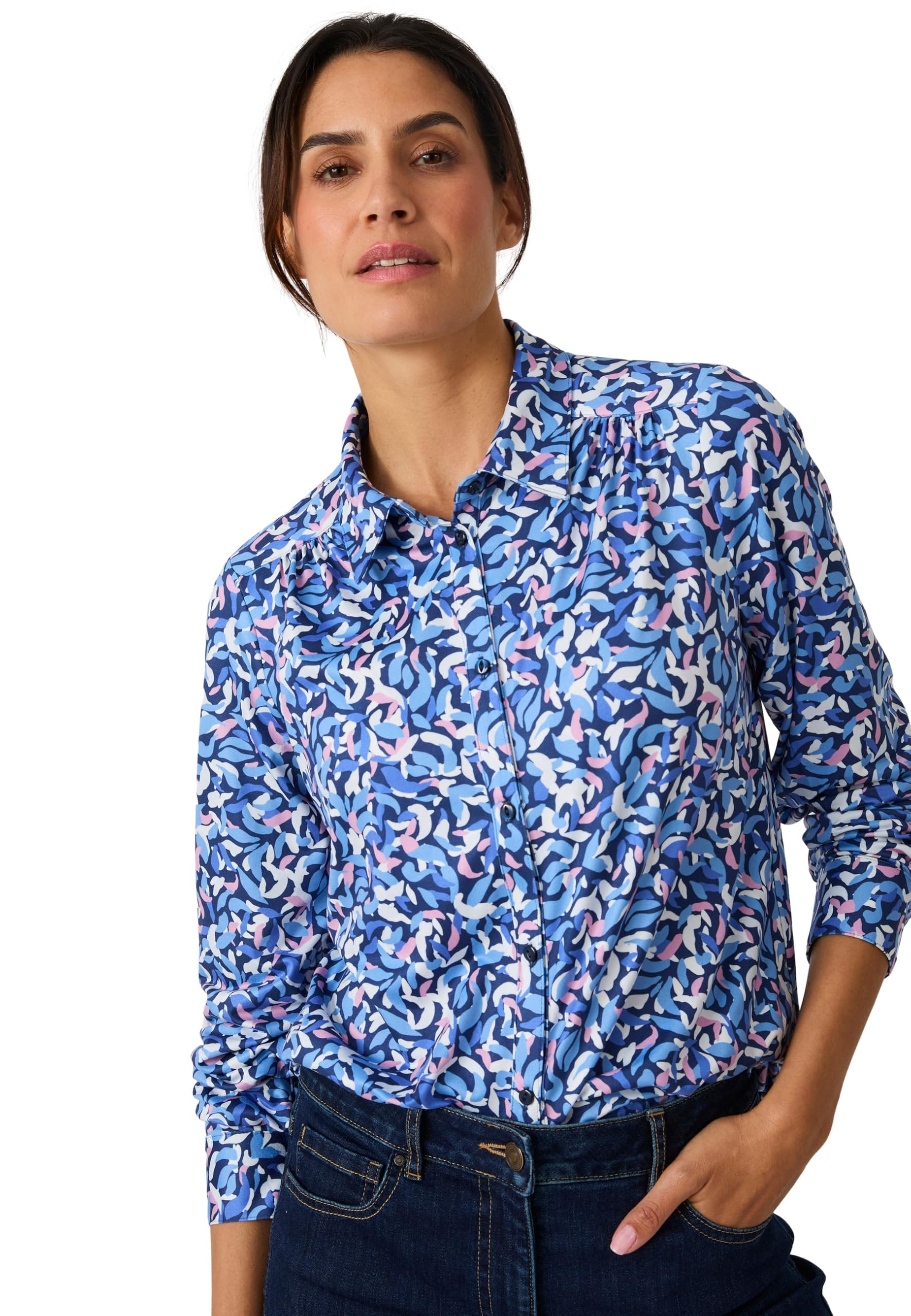 Damart Prêt-à-porter Camicetta Maglia Calda verde 38-40 a maniche lunghe