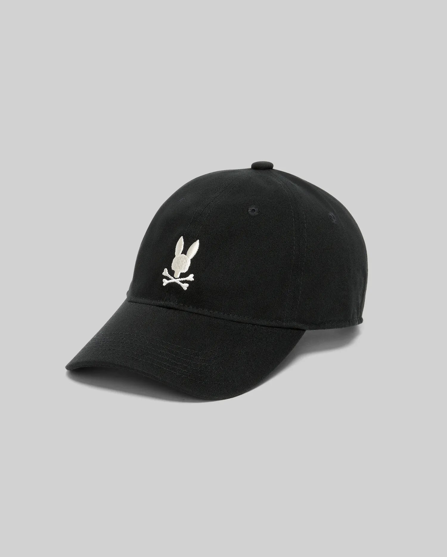 Psycho Bunny Accessories Men's Jimmy Baseball Cap cappellino nero cotone