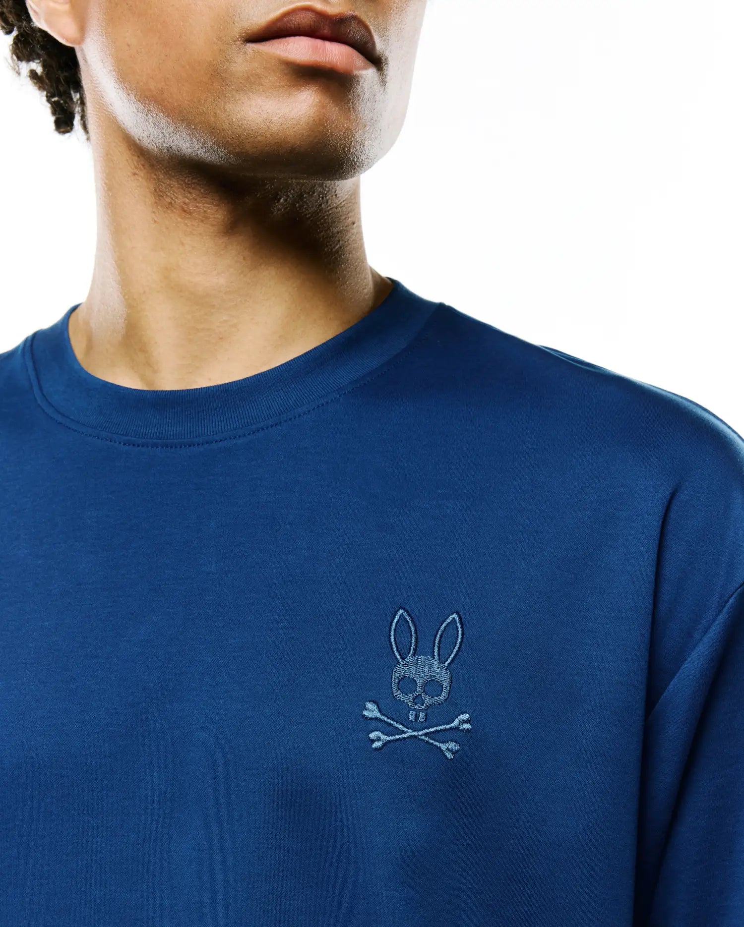 Psycho Bunny Men's Tees Oscar MT0200217 t-shirt blu oversize