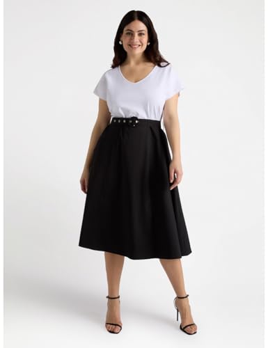 Fiorella Rubino Vestiti Vestito bimaterico Black And White vestito bianco nero