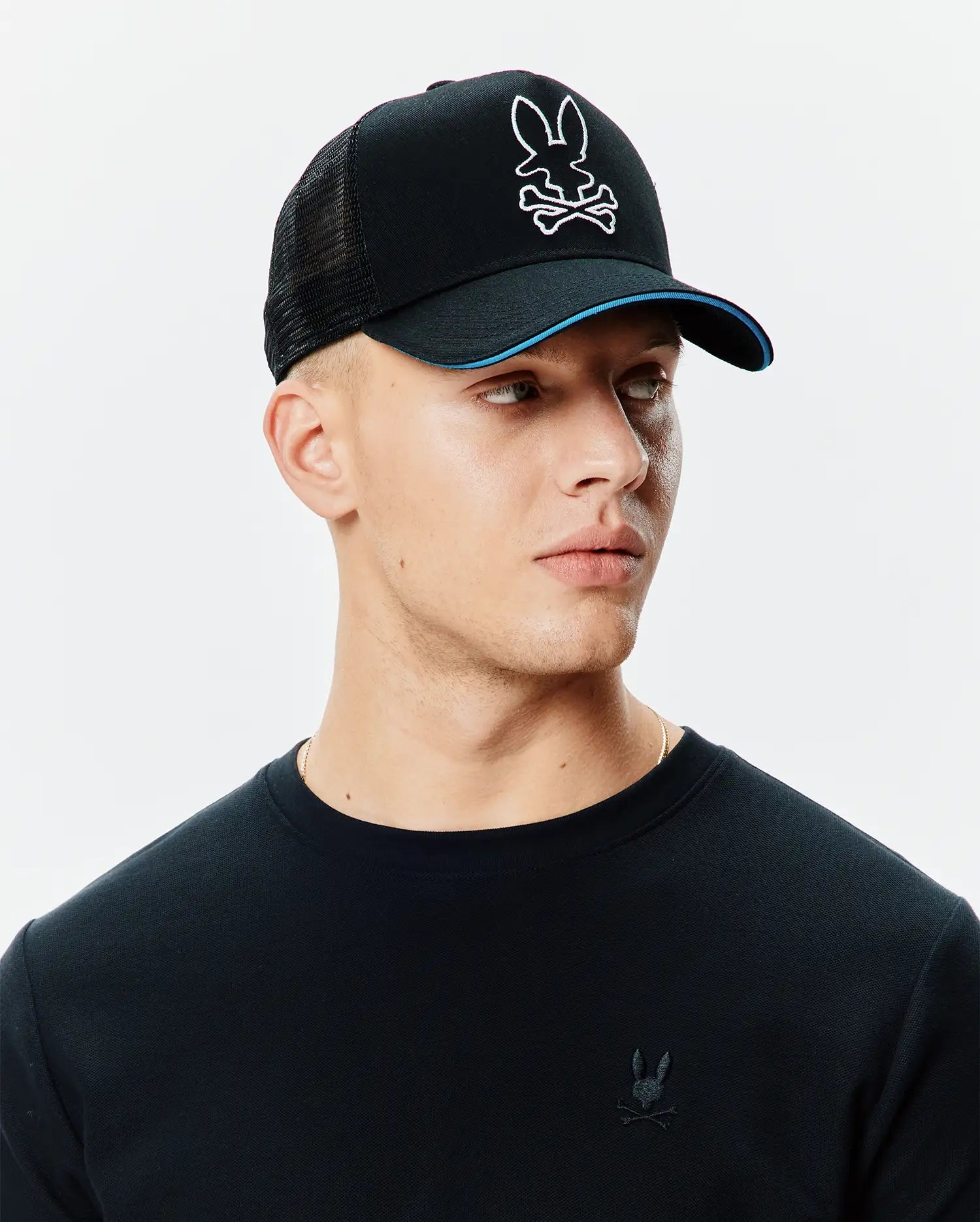 Psycho Bunny Accessories Apollo Trucker cap nero taglia unica in cotone