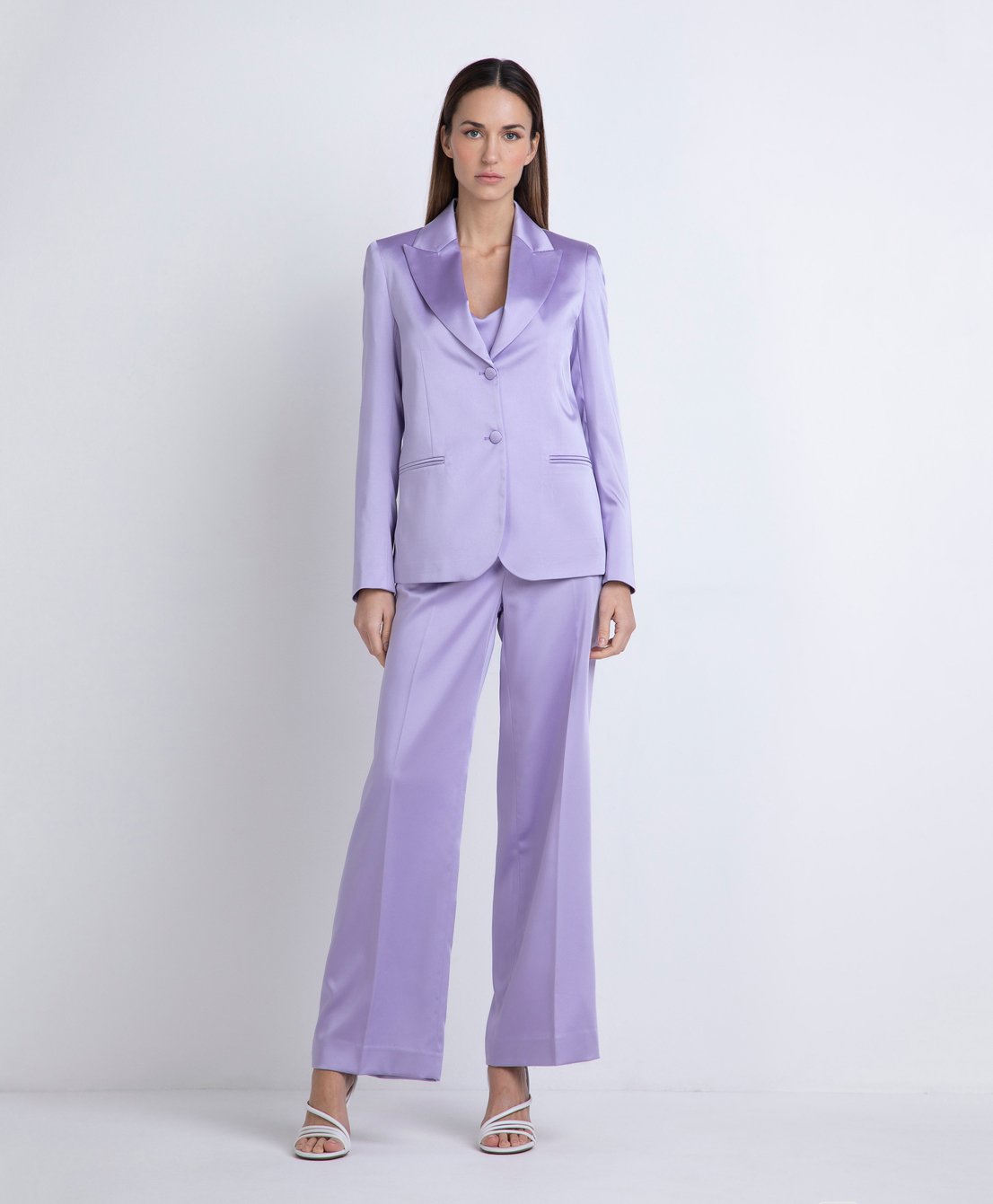 Markup Blazer in raso con collo a revers donna