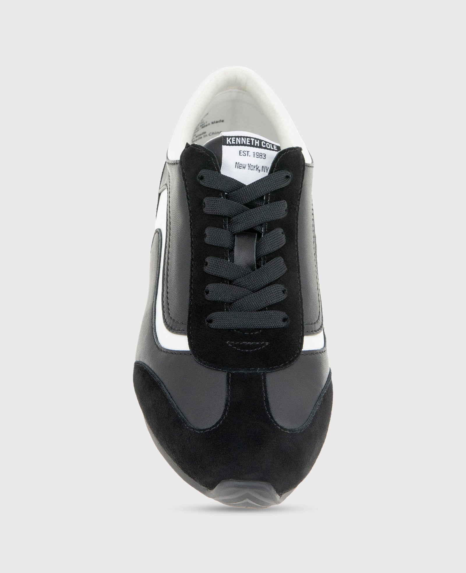 Kenneth Cole Reaction Shoes Alma Leather sneaker nere con memory foam
