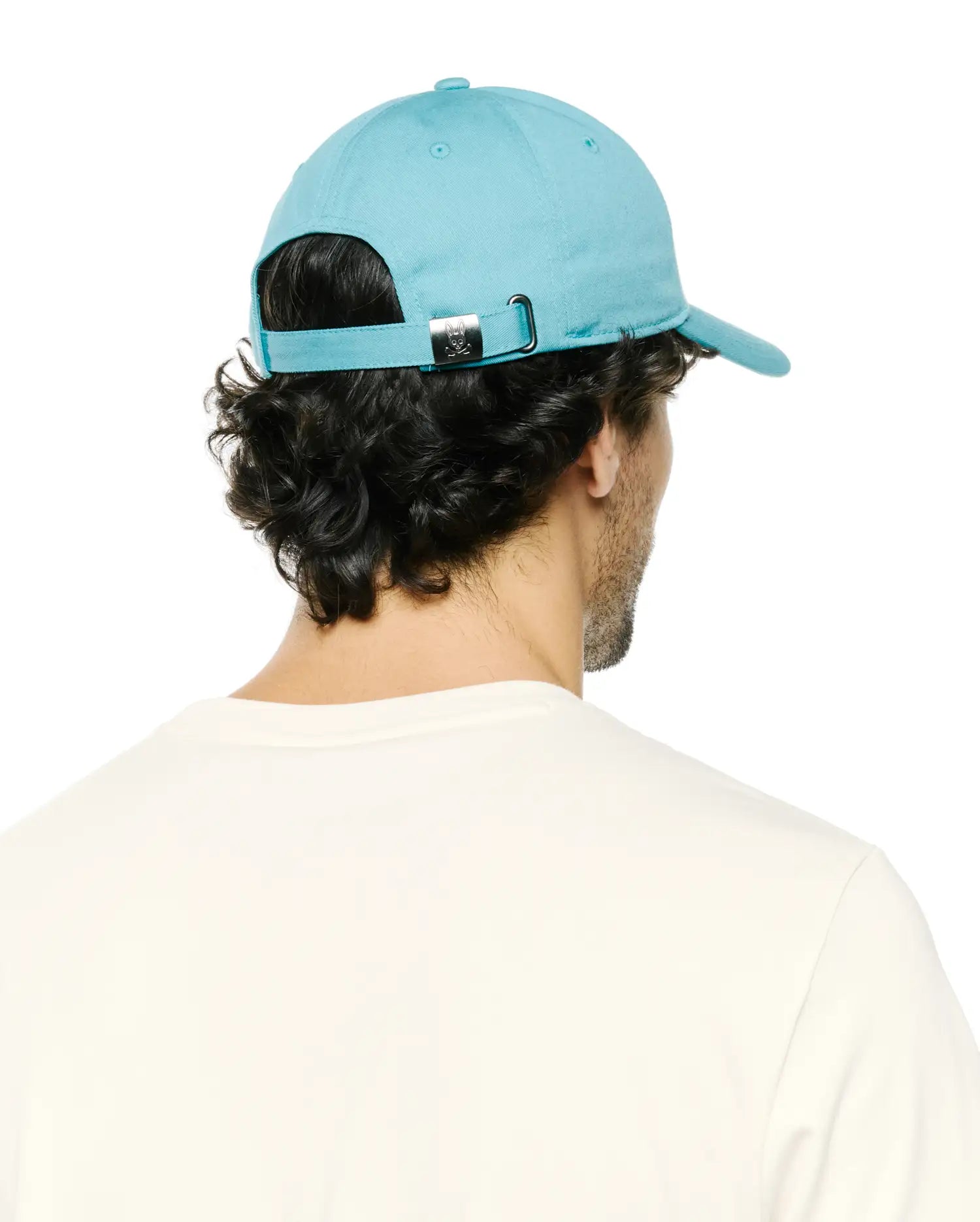 Psycho Bunny Accessories MEN'S ALFIE BASEBALL CAP cappellino blu O/S in cotone