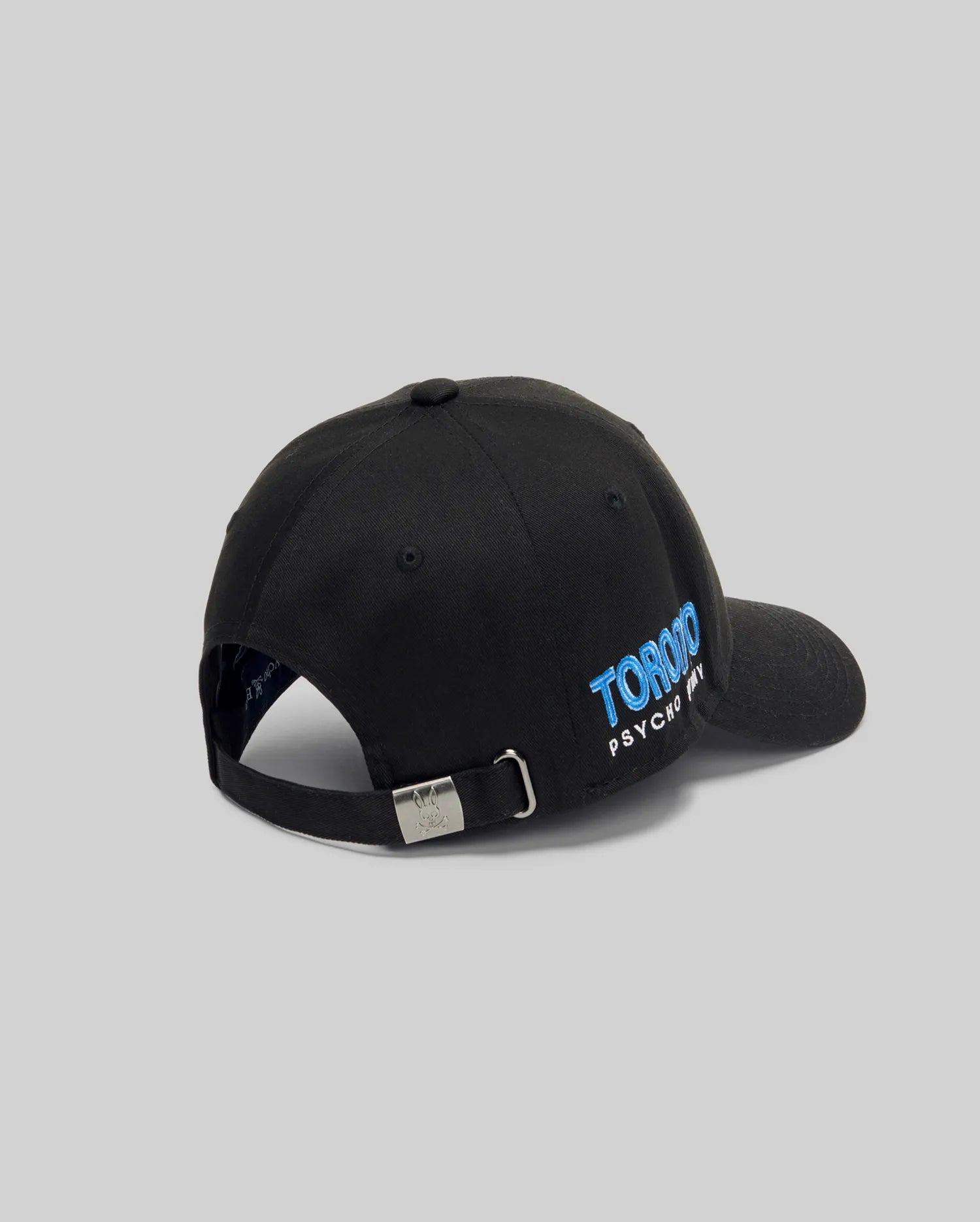 Psycho Bunny Accessories Toronto Baseball Cap cappellino nero in cotone