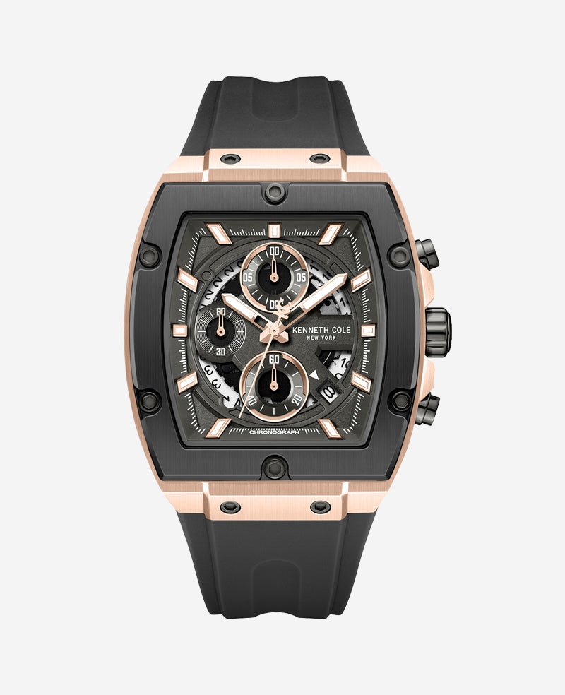 Kenneth Cole Reaction Chronograph Sport orologio gun silicone