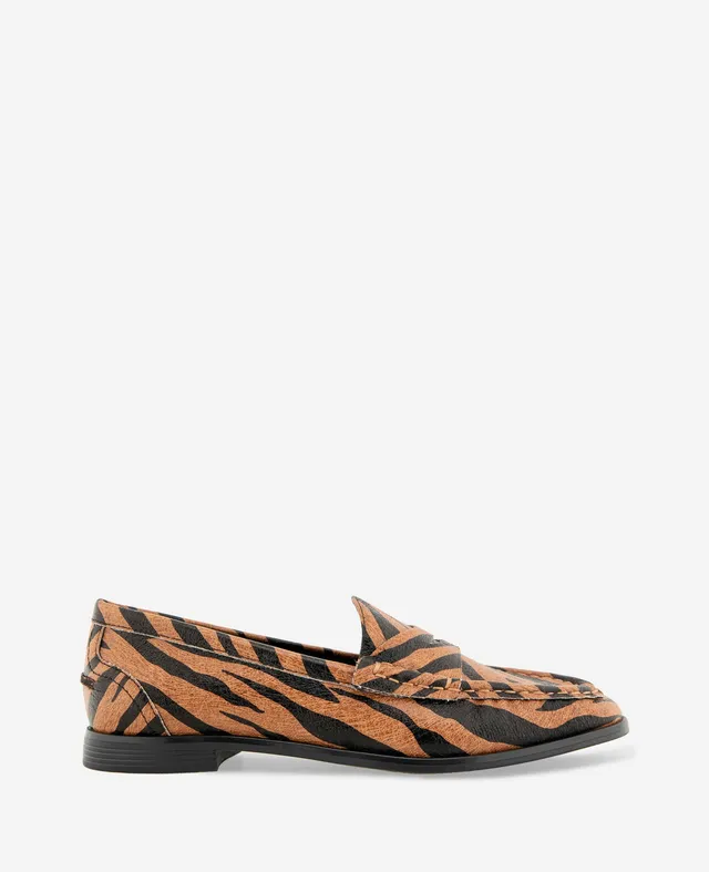 Kenneth Cole Reaction Shoes REACTION Zoila Zebra Loafer mocassino nero stampa zebra