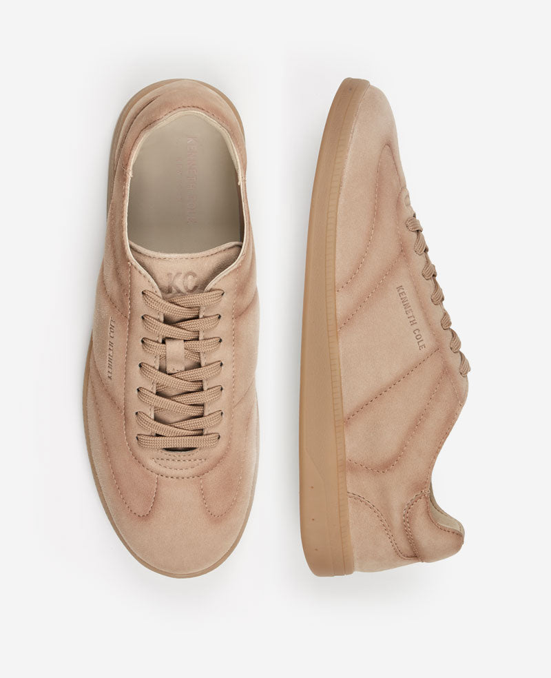 Kenneth Cole Reaction Mercer Lace-up Sneaker sneaker cammello in camoscio