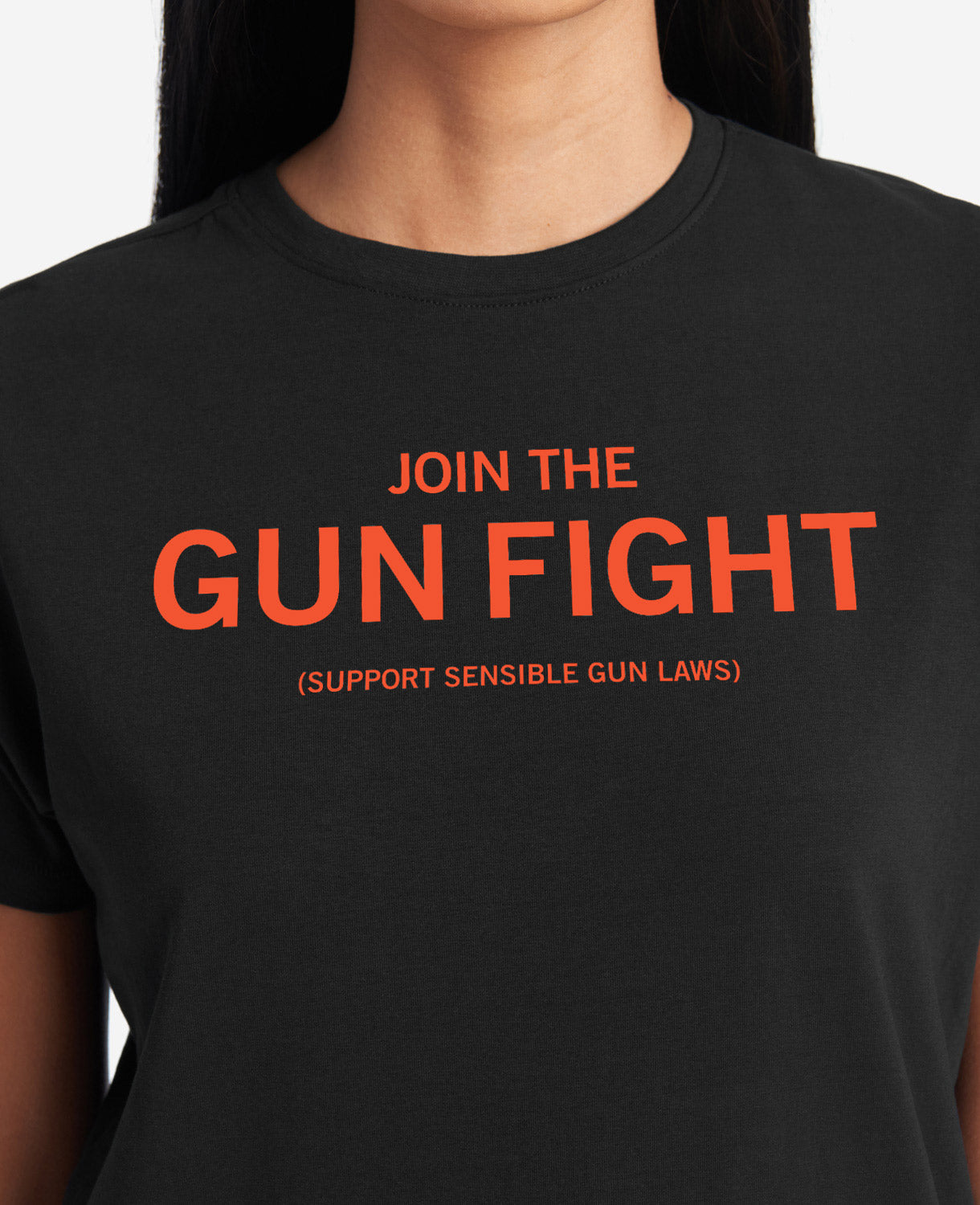 Kenneth Cole Reaction Clothing Site Exclusive! Join The Gun Fight T-Shirt maglietta nera