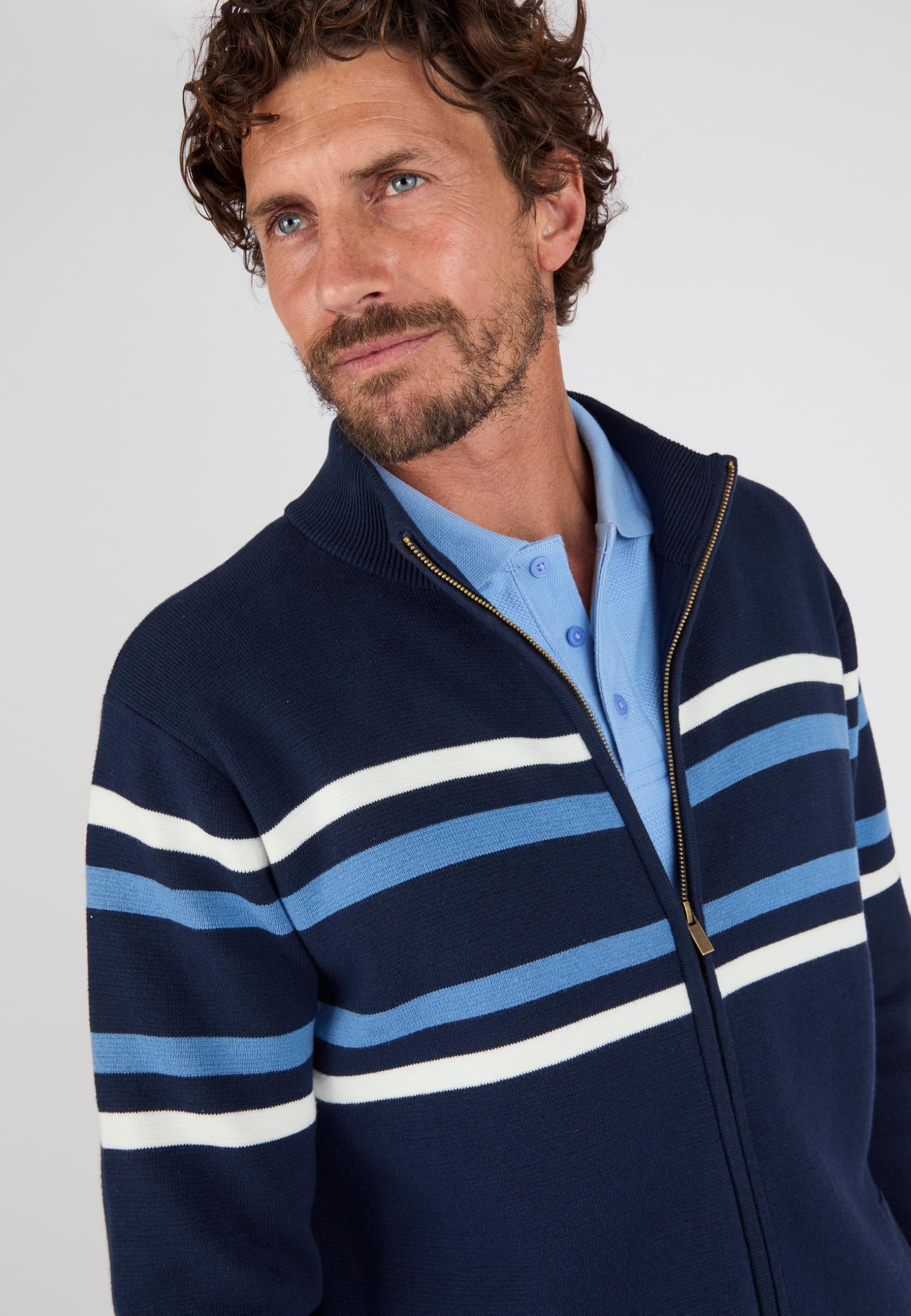 Damart Prêt-à-porter gilet uomo con zip in cotone