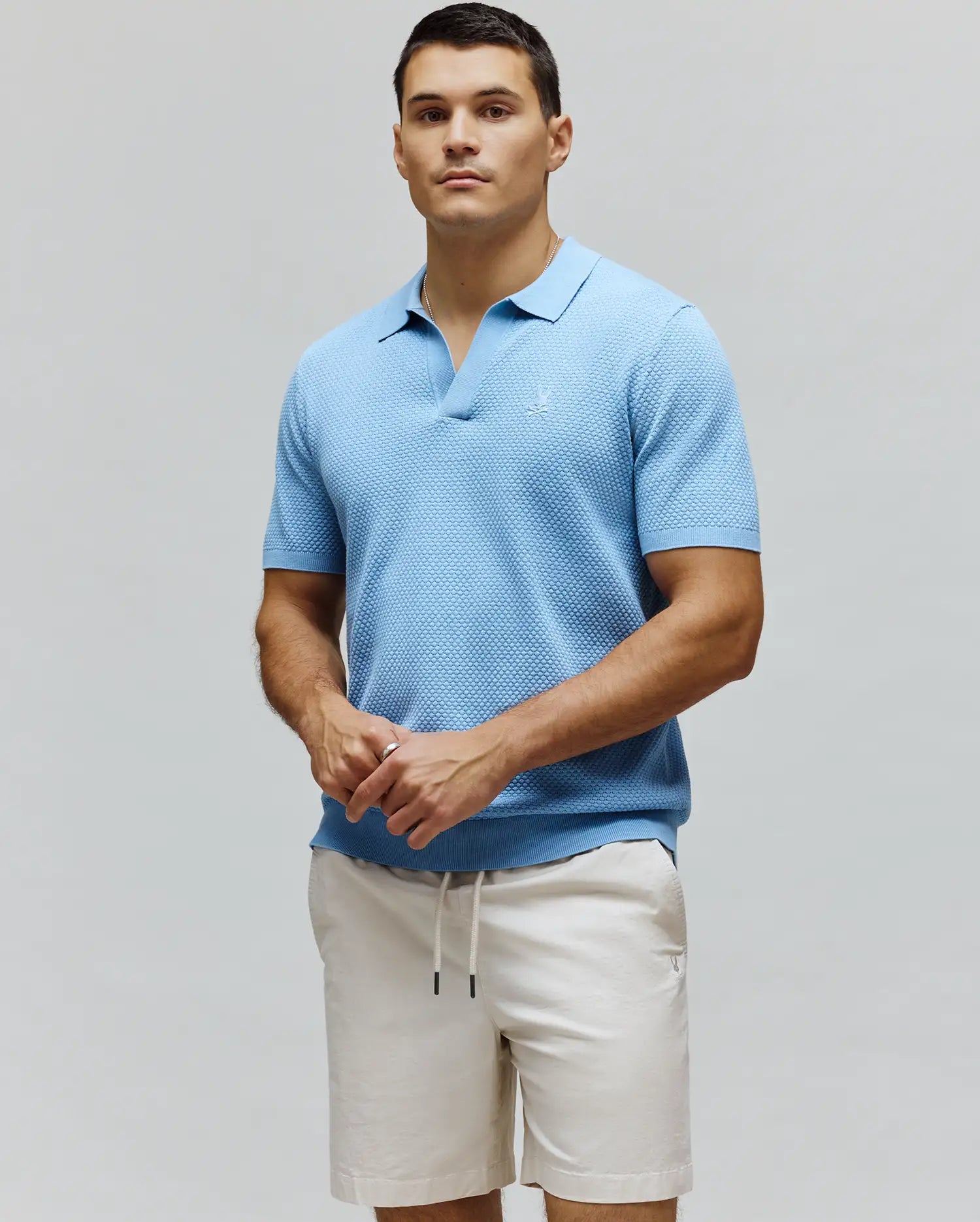 Psycho Bunny Men's Polos MENS DEVON KNIT POLO MT0100169 polo 407 Glacier Lake XXS-XXXL cotone