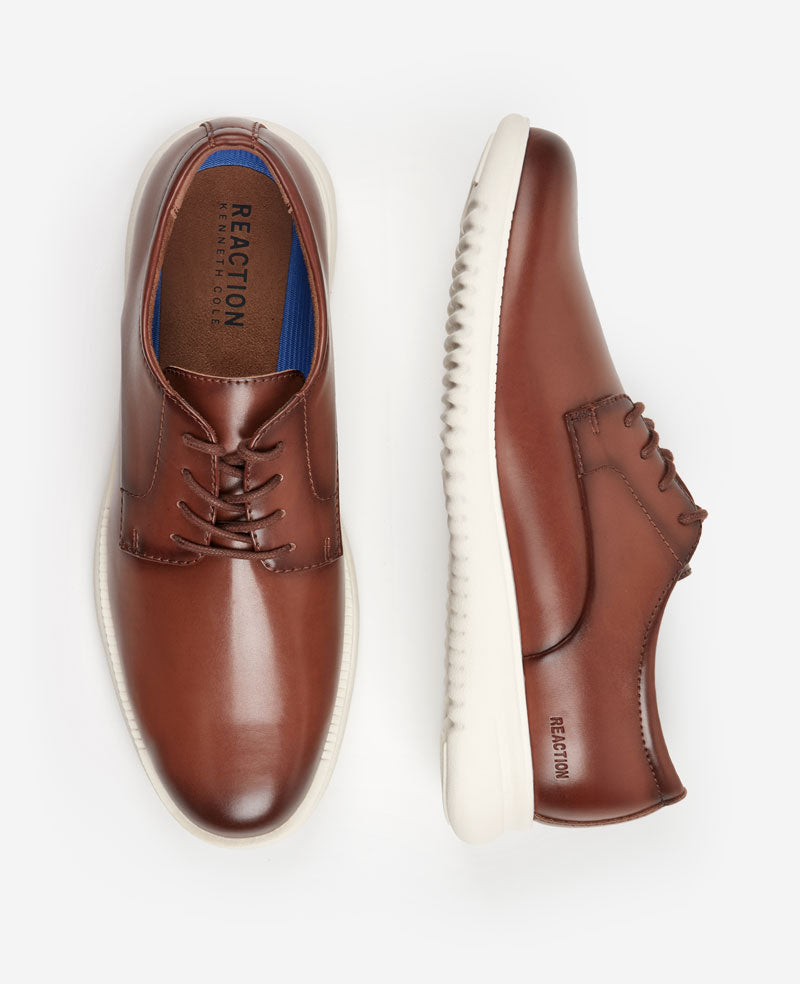 Kenneth Cole Reaction Shoes Nathan Lace-up Oxford scarpe stringate color tan