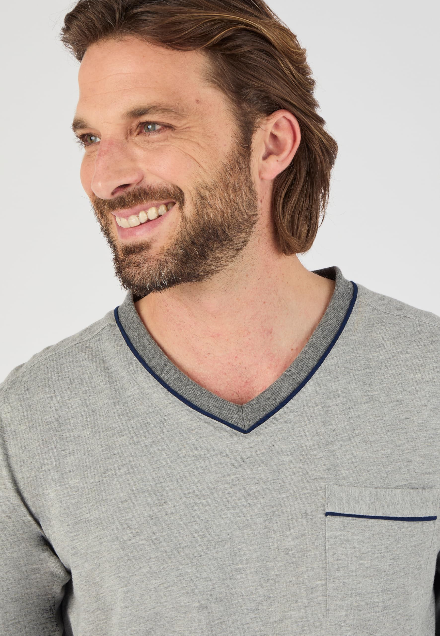 Damart Homewear Pigiama 3 Pezzi Uomo XL cotone melange