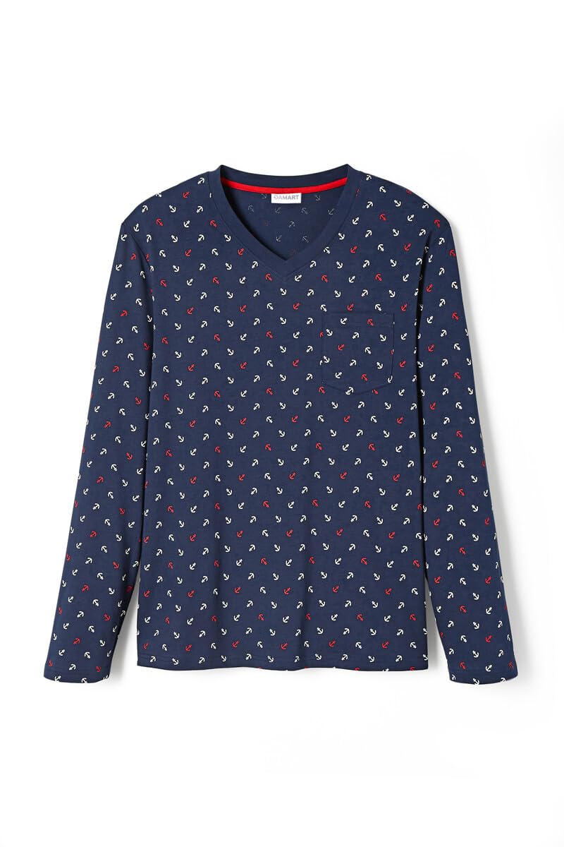 Damart Homewear Pigiama in Jersey di Puro Cotone Uomo 3XL