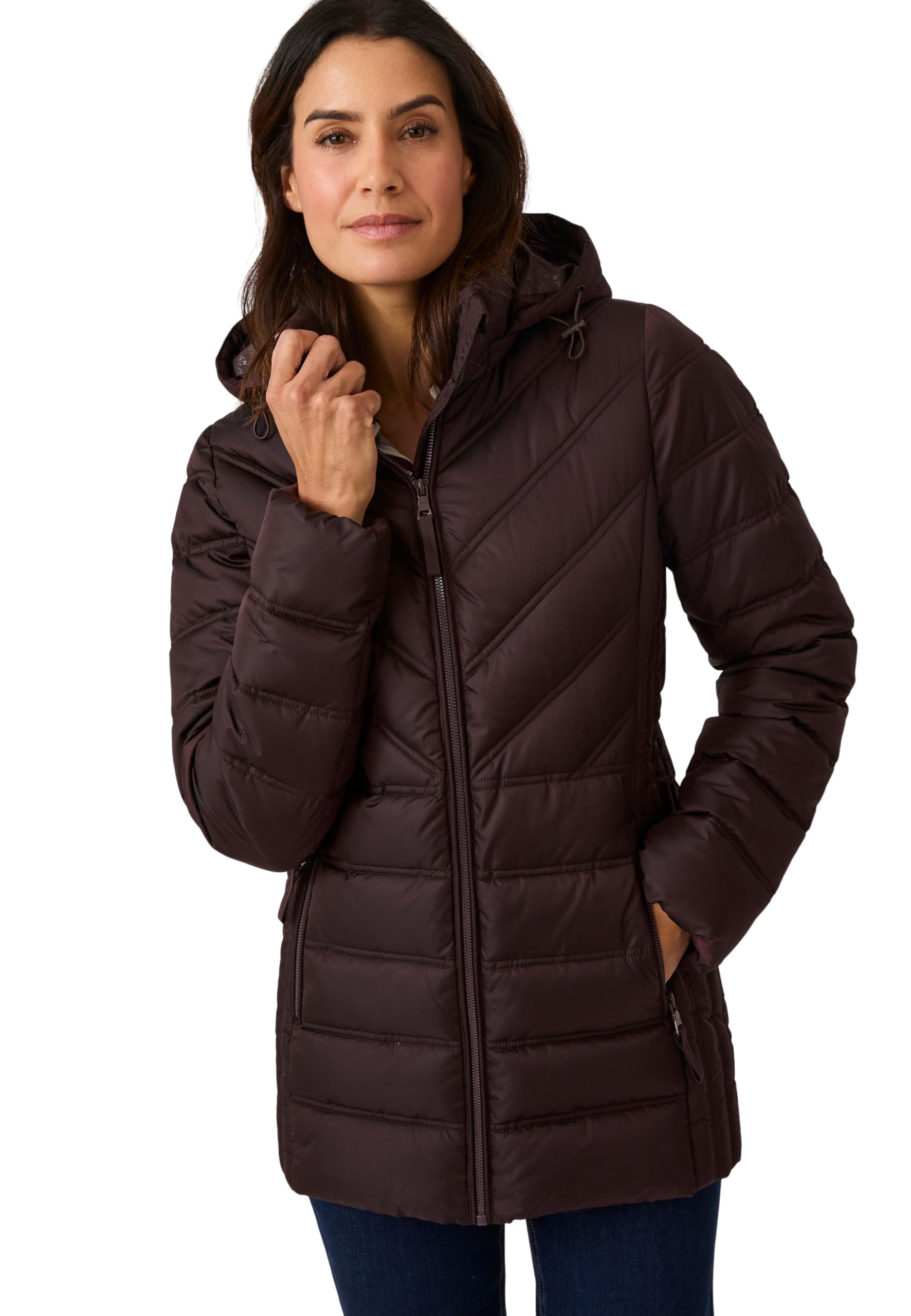 Damart Thermolactyl Parka donna 38-40 grigio ardesia idrorepellente