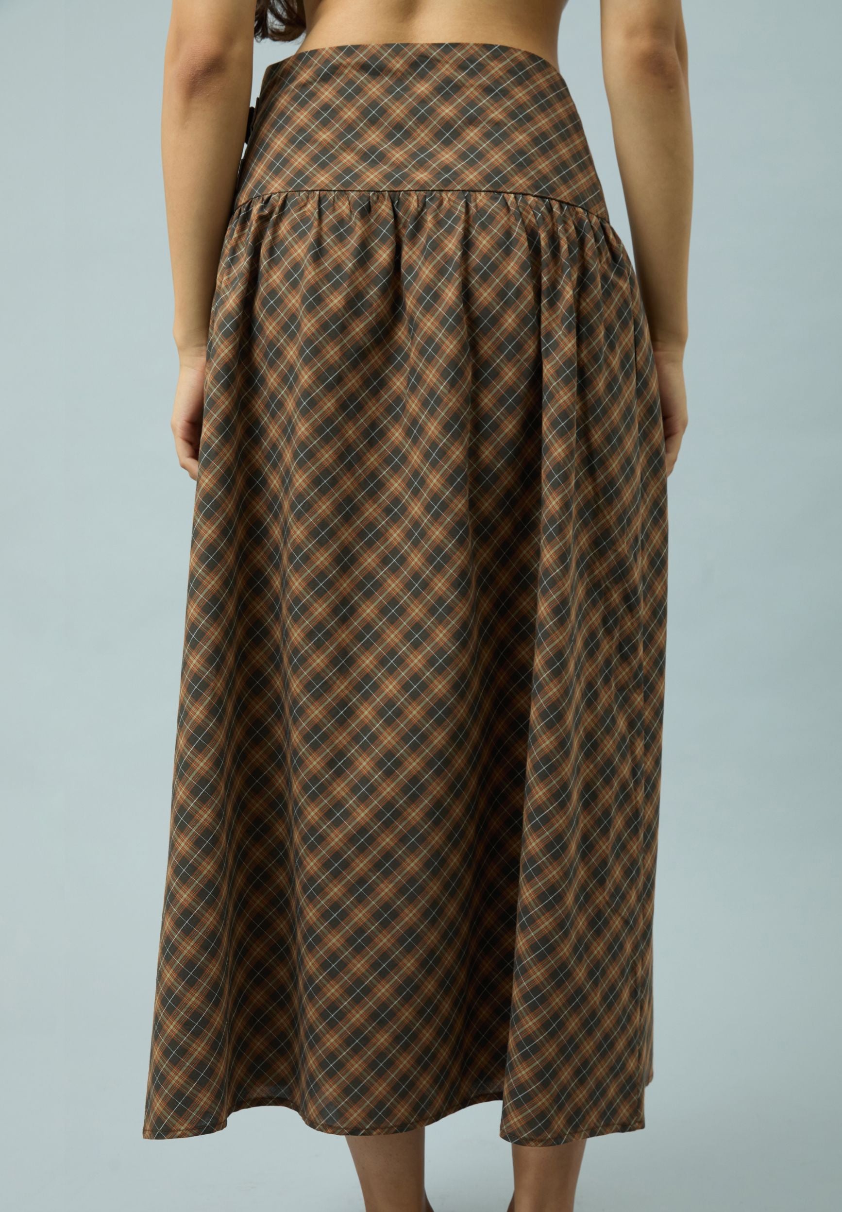 House Of Sunny Women's Skirts CHECK BUCKLE SKIRT gonna midi a quadri UK 6-18