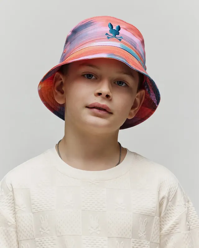 Psycho Bunny Kids Accessories Raphael Bucket Hat cappello 656 Sunkissed Coral
