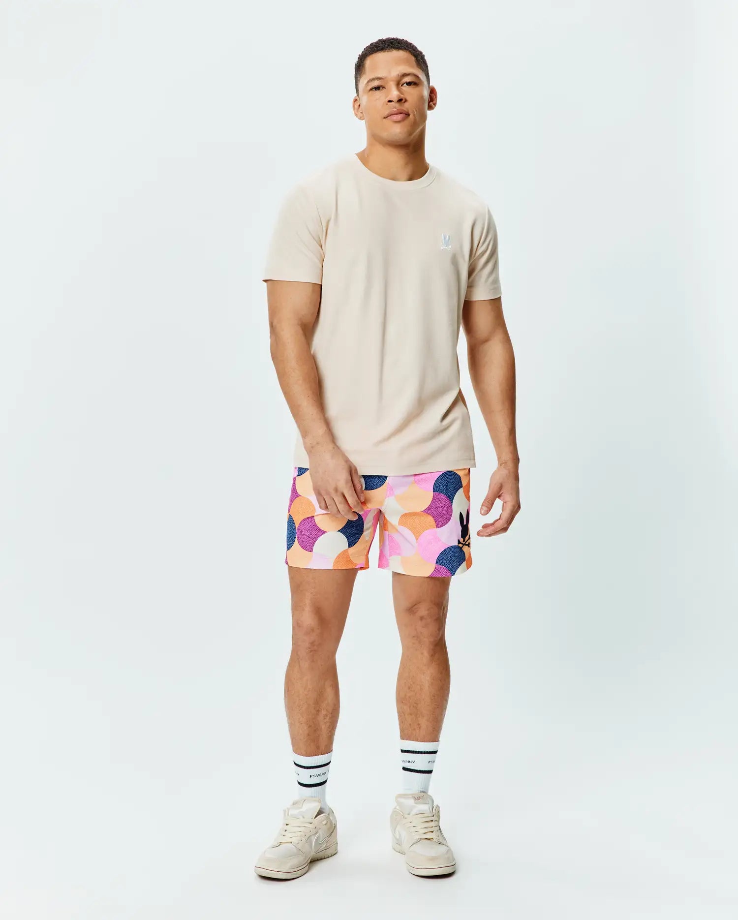 Psycho Bunny Men's Tees Taylor Pique Tee t-shirt beige Sandshell cotone Pima