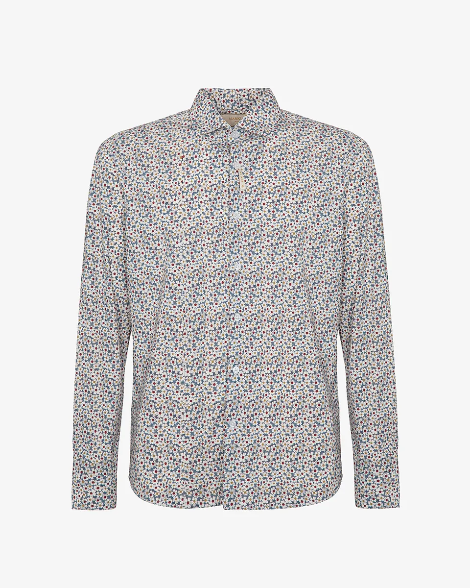 Markup Uomo Camicie Camicia no iron stampato collo italiano