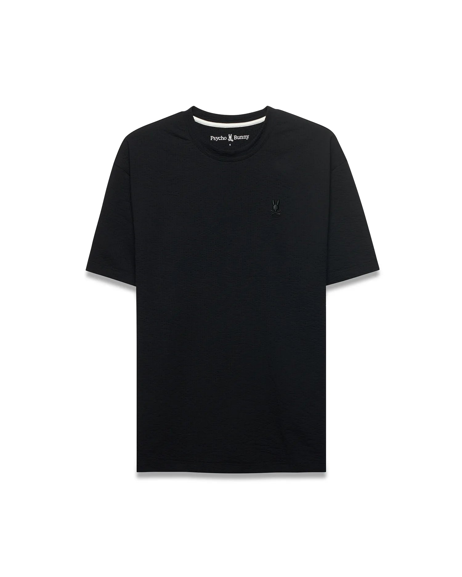 Psycho Bunny Men's Tees MENS ARLEN OVERSIZED SEERSUCKER TEE - MT0200638 t-shirt nera seersucker