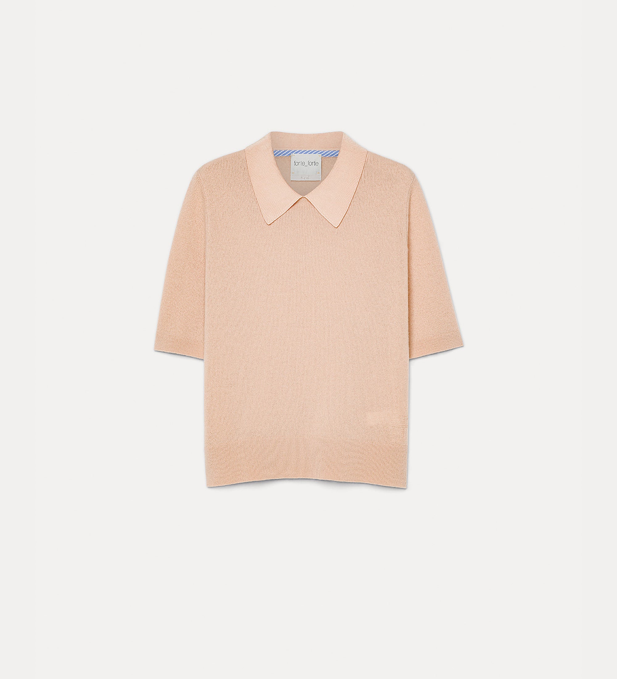 Forte polo a manica corta in lana e cashmere