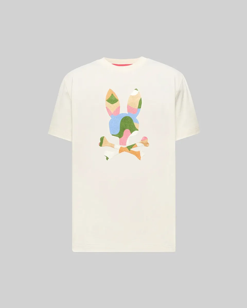 Psycho Bunny Men's Tees Ara Graphic Tee MT0200250 T-shirt bianca