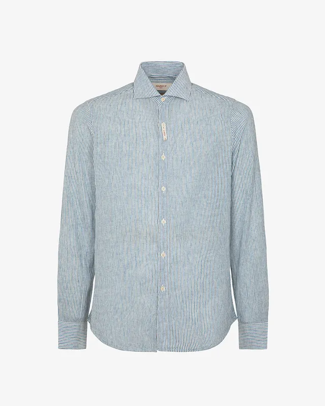 Markup Uomo Camicie Camicia in lino collo francese camicia