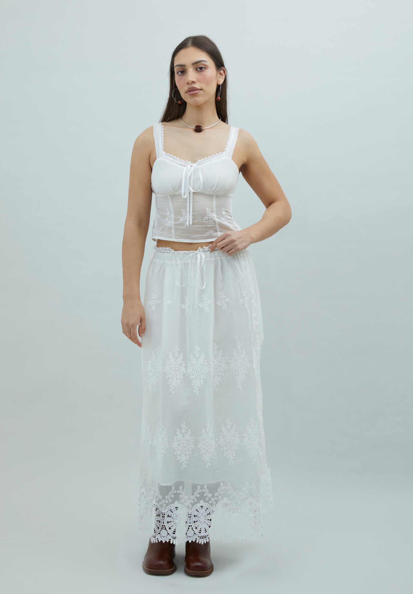 House Of Sunny Women's Skirts Blossom Skirt gonna maxi ricamata