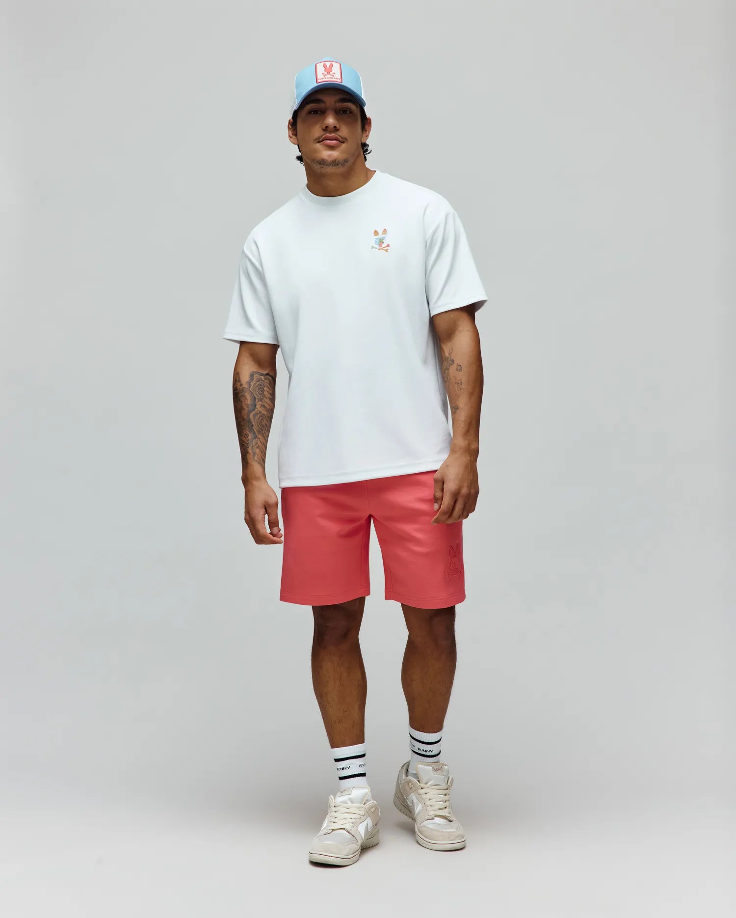 Psycho Bunny Men's Shorts MENS BARRY SHORT 8" - MB0900037 pantaloncini corallo