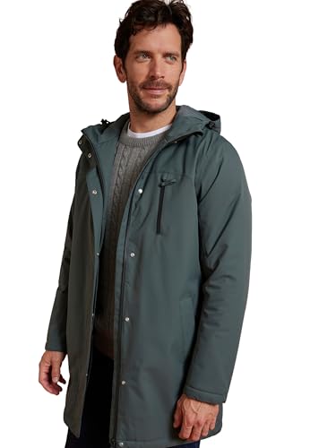 Damart Thermolactyl parka uomo grigio cachi taglia L impermeabile
