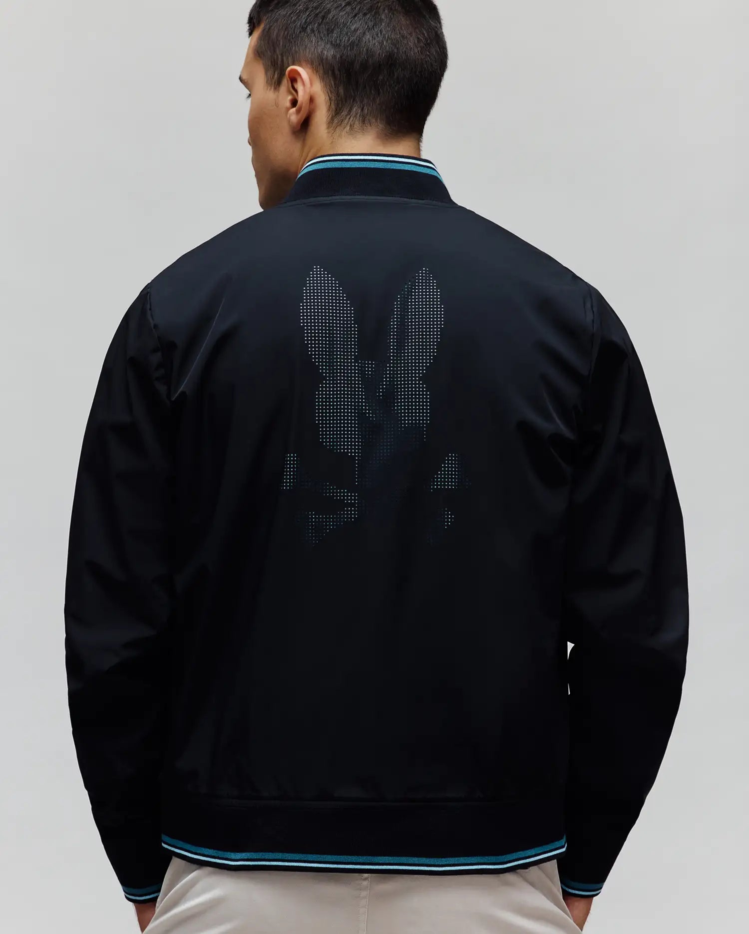 Psycho Bunny Jackets Aldrin Bomber bomber nero in nylon