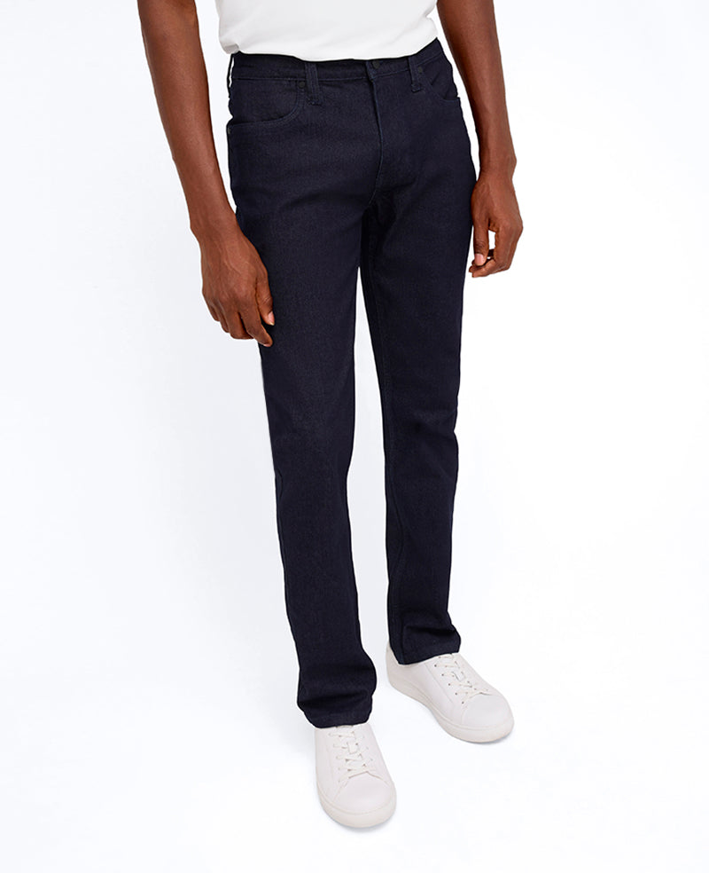 Kenneth Cole Reaction Clothing Slim-Fit Recycled Stretch Denim Jean jeans Clinton Dark Indigo 32/32 elasticizzati