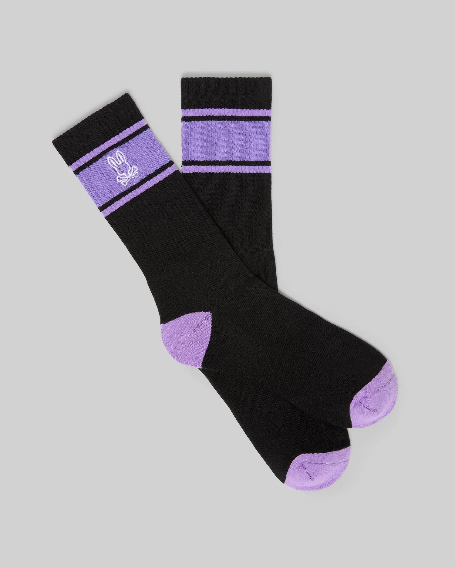 Psycho Bunny Accessories Striped Sport Sock calze nere O/S in cotone