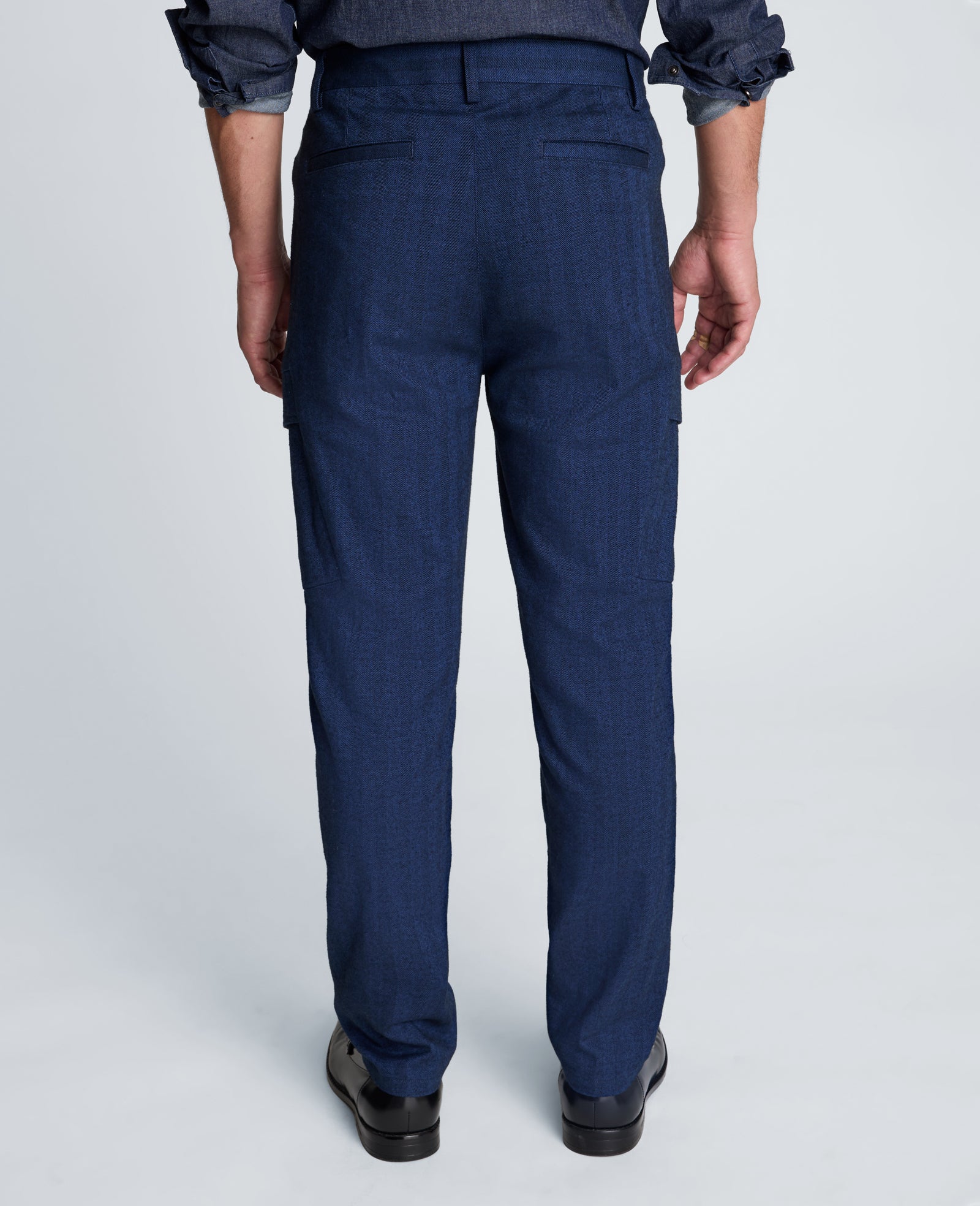 Kenneth Cole Reaction Clothing Cargo Pant pantaloni cargo blu navy mix 30/30 elasticizzati
