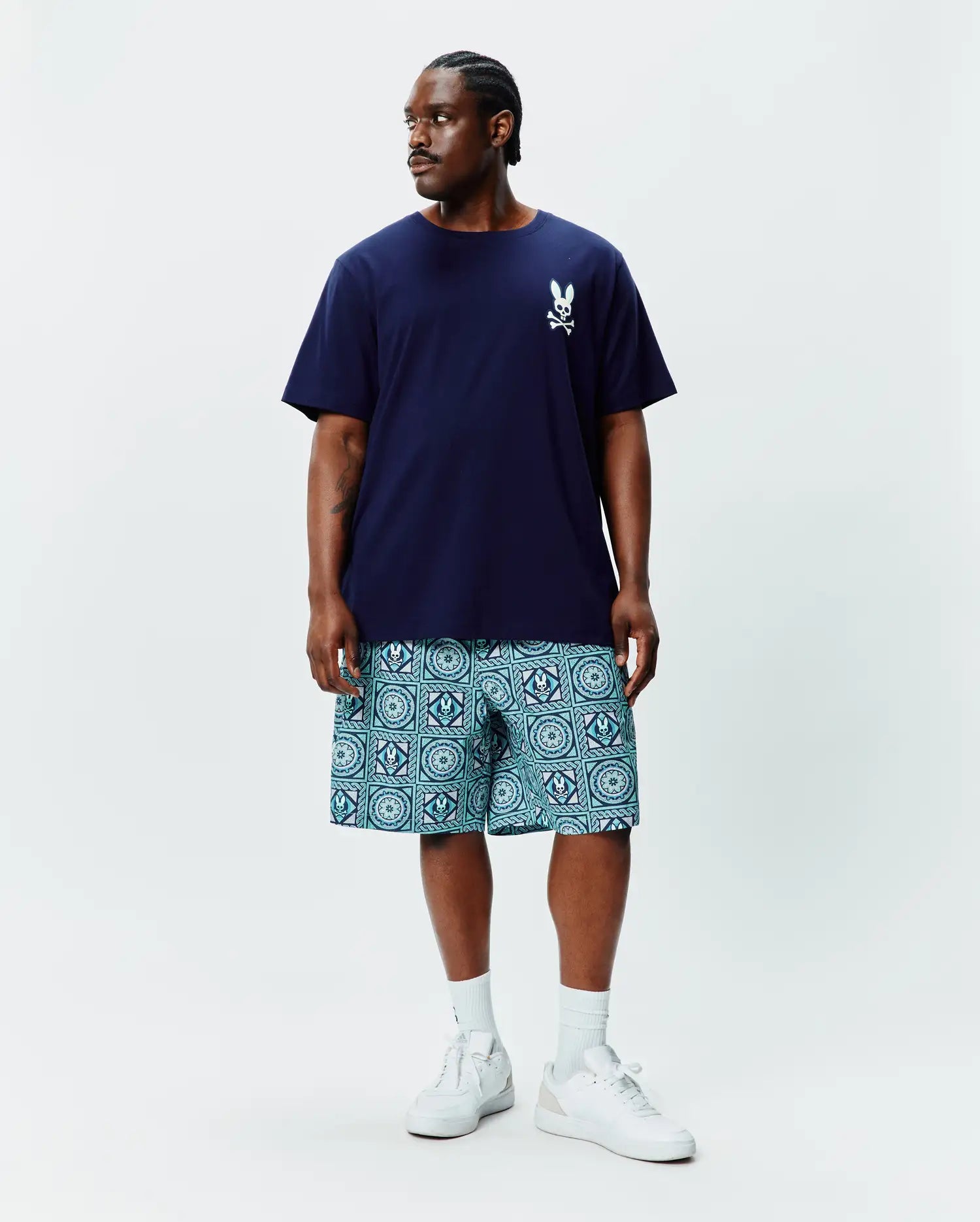 Psycho Bunny Big & Tall Big and Tall Frank Back Graphic Tee blu