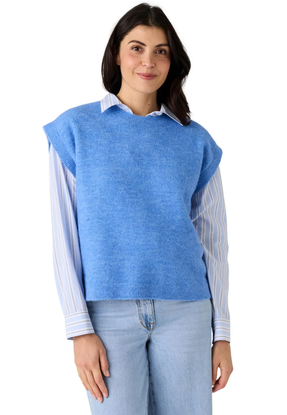 Damart Prêt-à-porter Maglione senza maniche morbido Maglione 38-40 blu