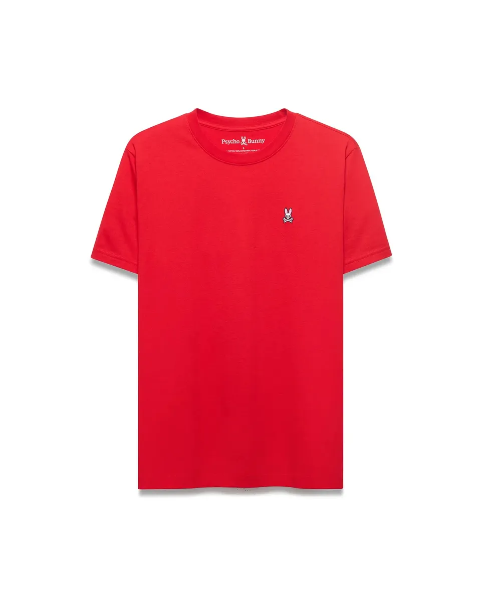 Psycho Bunny Men's Tees Classic Crew Neck Tee B6U014CRPC maglietta rossa cotone Pima