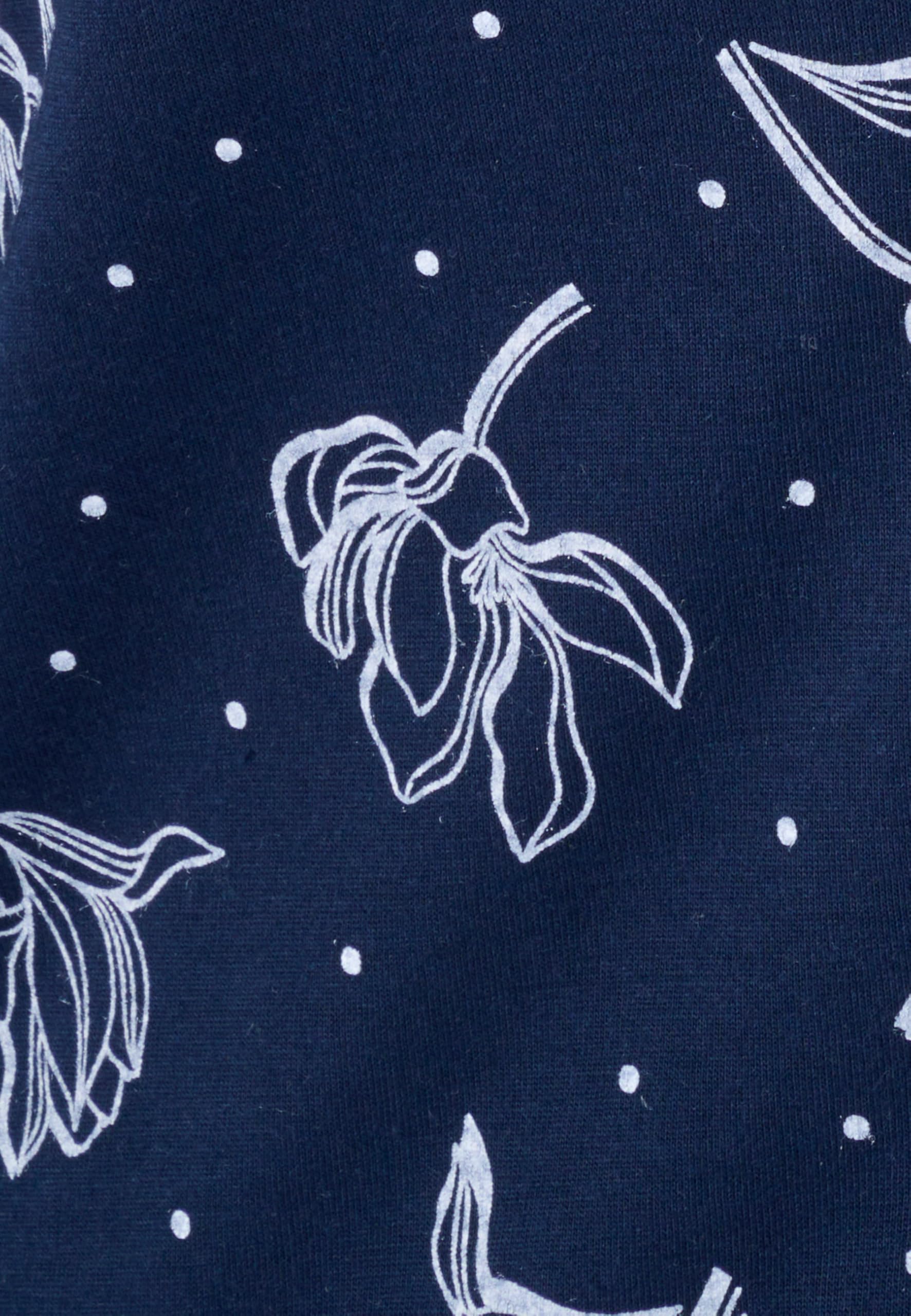 Damart Homewear Camicia da notte termica blu navy fiorita XS